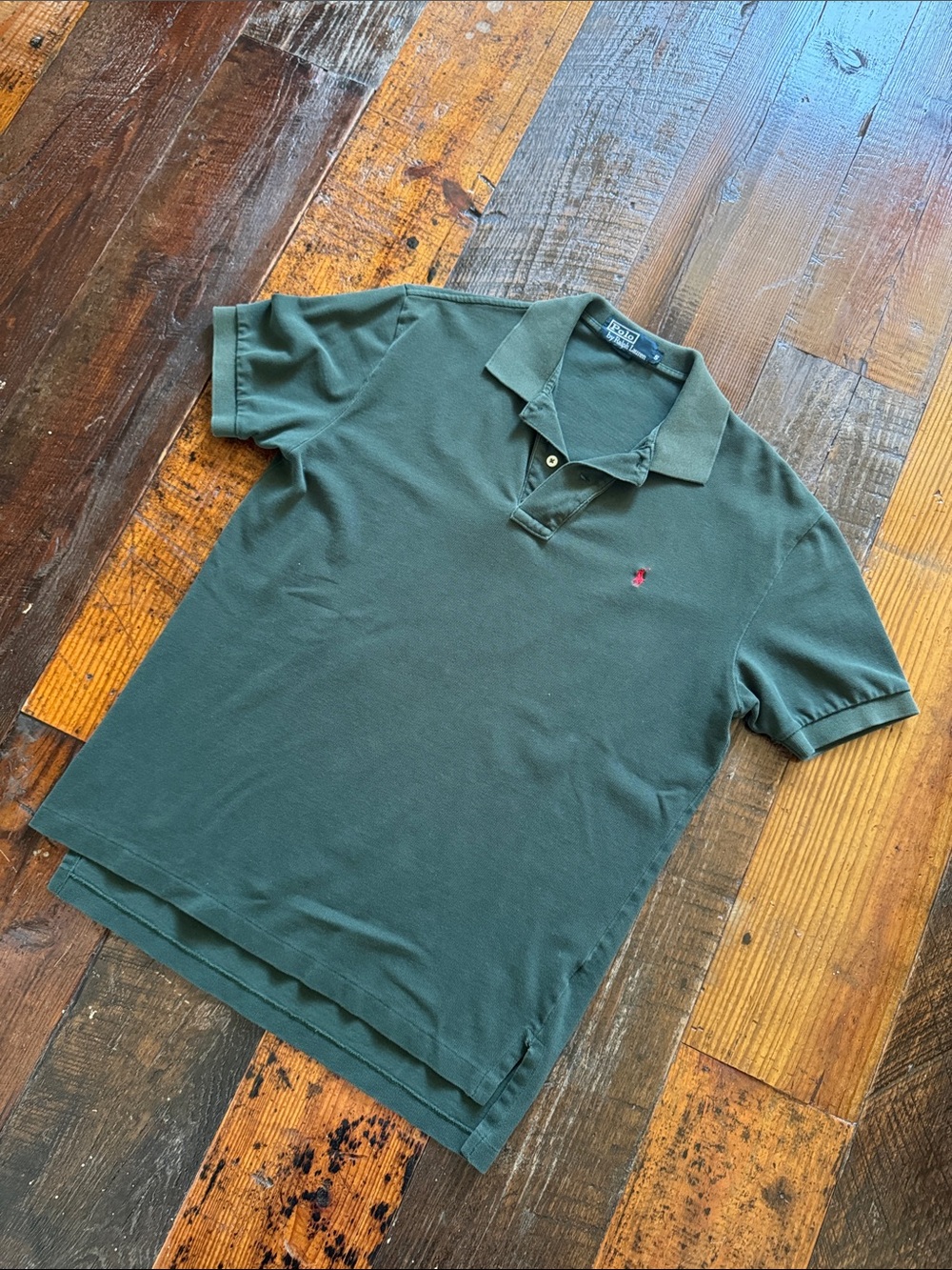 Polo by Ralph Lauren Forest Green Short Sleeve Polo with Red Pony